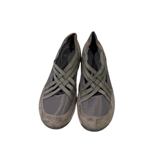 Dansko Hilde Slip On Shoes Gray Shimmery Suede Leather Women's size 39 US 8.5 - Picture 2 of 11